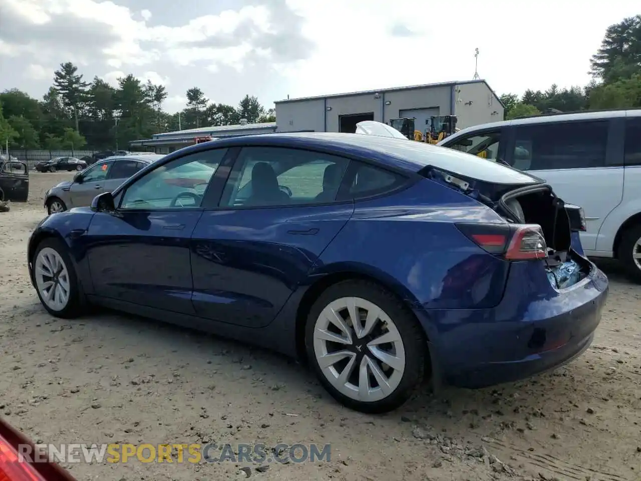 2 Photograph of a damaged car 5YJ3E1EBXMF049387 TESLA MODEL 3 2021