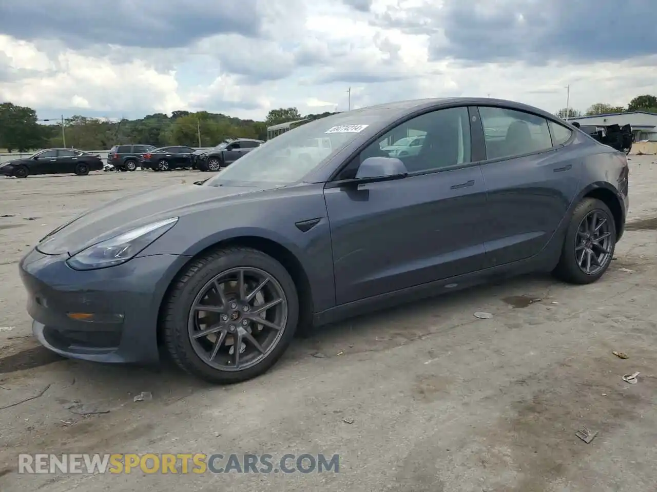 1 Photograph of a damaged car 5YJ3E1EBXMF049793 TESLA MODEL 3 2021