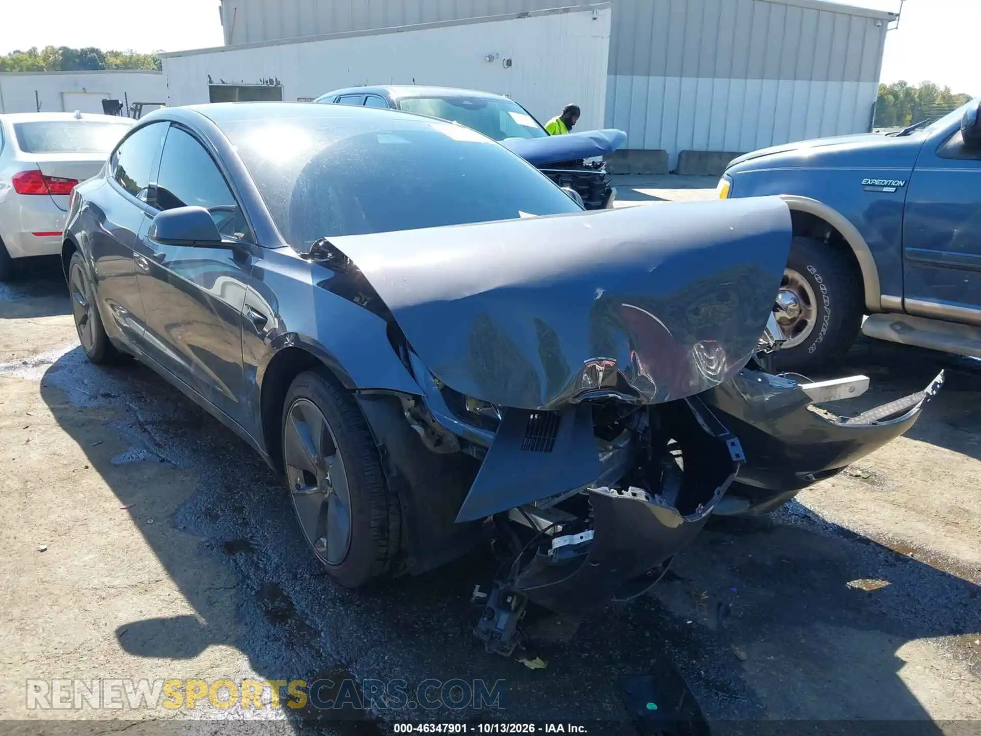 1 Photograph of a damaged car 5YJ3E1EBXMF052001 TESLA MODEL 3 2021