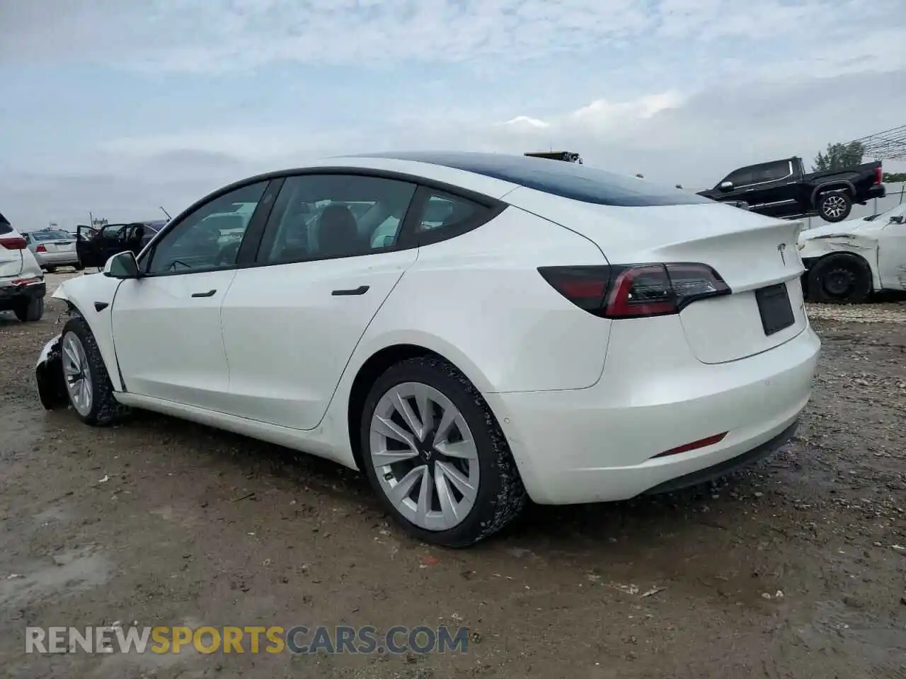 2 Photograph of a damaged car 5YJ3E1EBXMF063127 TESLA MODEL 3 2021