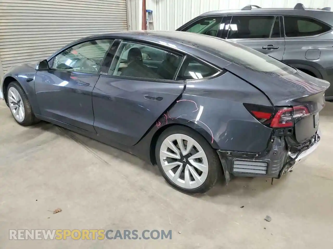 2 Photograph of a damaged car 5YJ3E1EBXMF064746 TESLA MODEL 3 2021