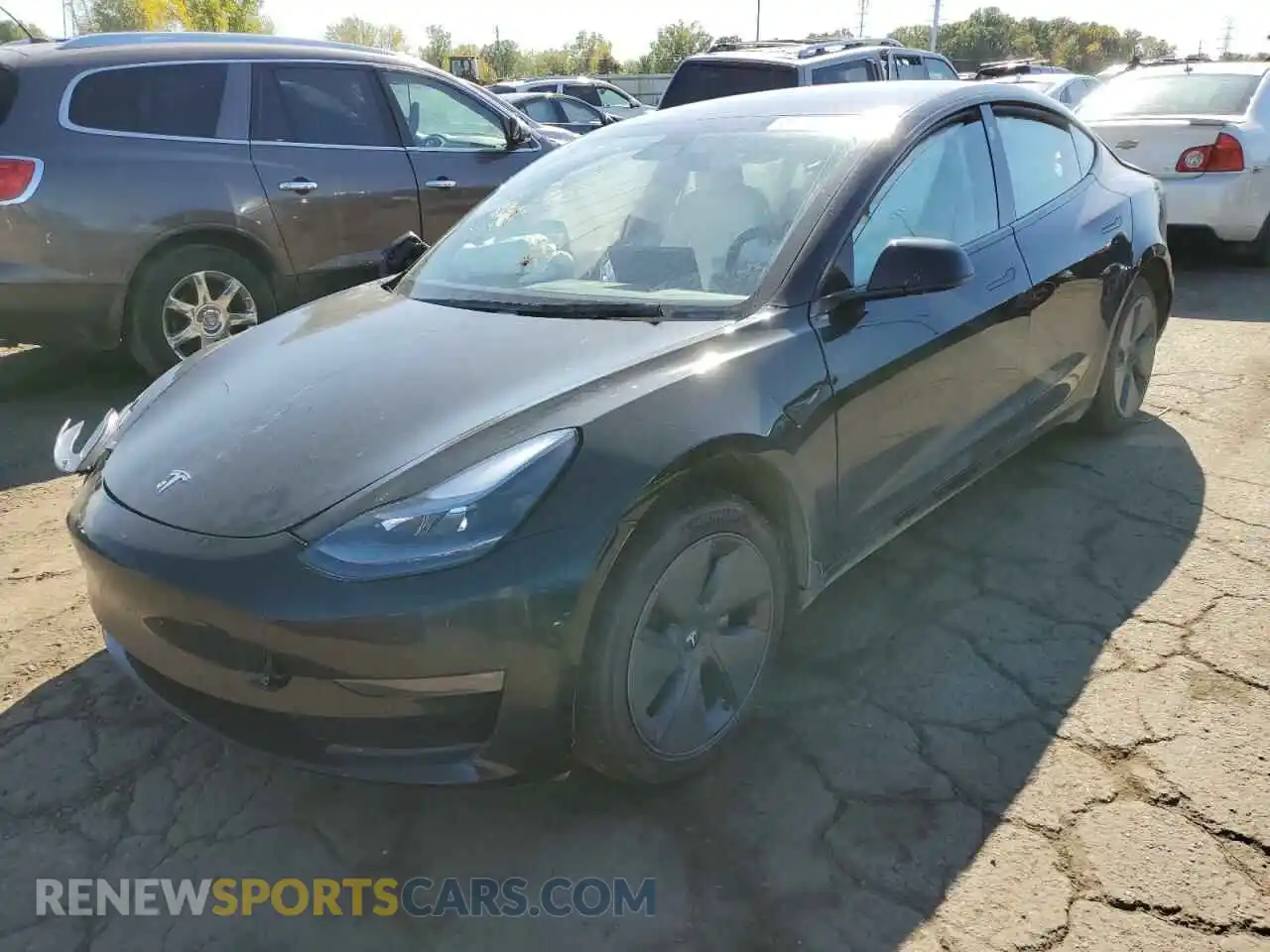 2 Фотография поврежденного автомобиля 5YJ3E1EBXMF079537 TESLA MODEL 3 2021