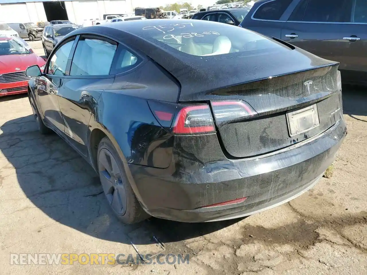 3 Фотография поврежденного автомобиля 5YJ3E1EBXMF079537 TESLA MODEL 3 2021