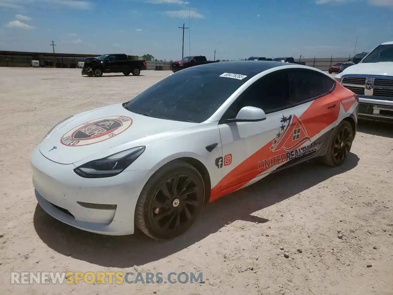 1 Photograph of a damaged car 5YJ3E1EBXMF079652 TESLA MODEL 3 2021