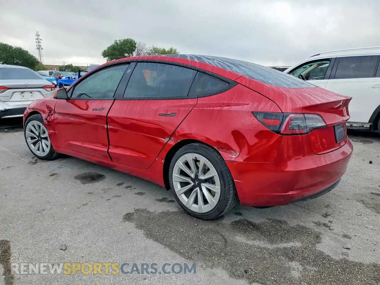2 Photograph of a damaged car 5YJ3E1EBXMF079778 TESLA MODEL 3 2021