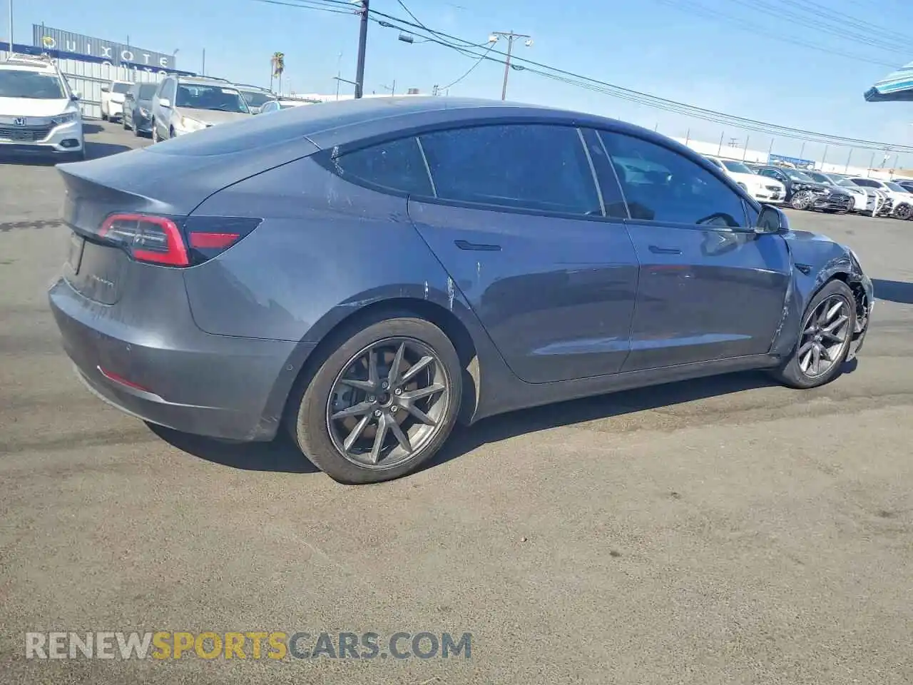 3 fotografías del automóvil dañado 5YJ3E1EBXMF090201 TESLA MODEL 3 2021