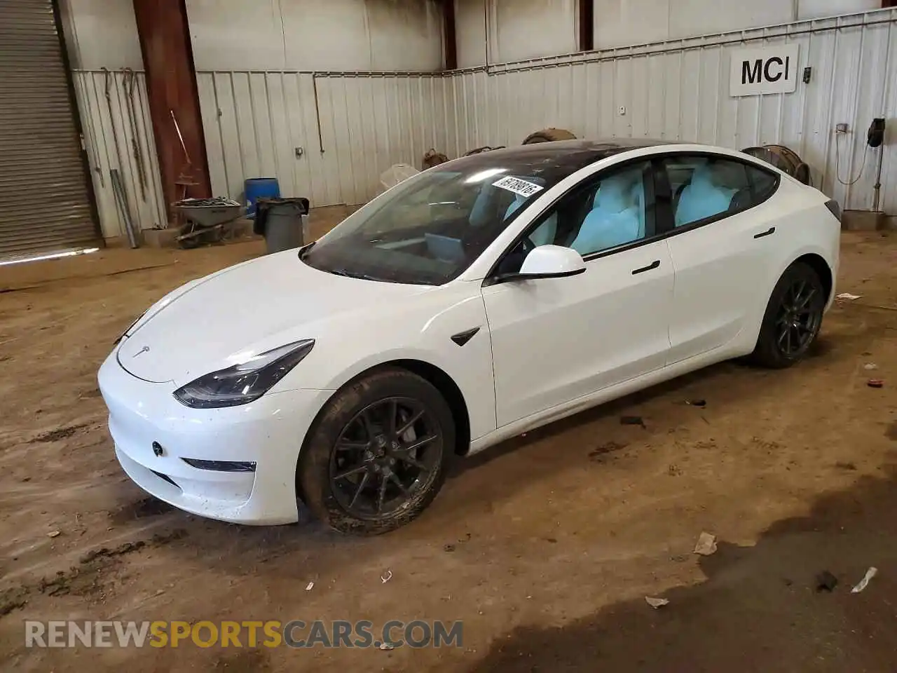 1 Photograph of a damaged car 5YJ3E1EBXMF091994 TESLA MODEL 3 2021