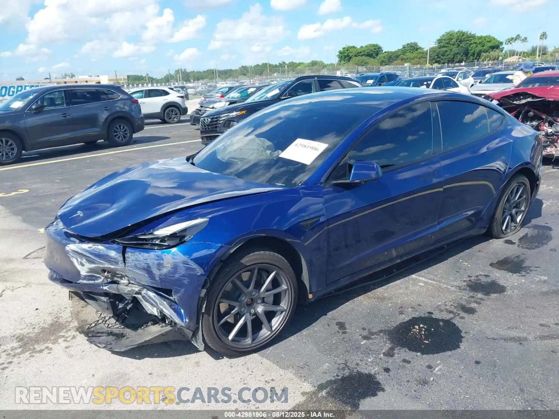 2 Photograph of a damaged car 5YJ3E1EBXMF150381 TESLA MODEL 3 2021