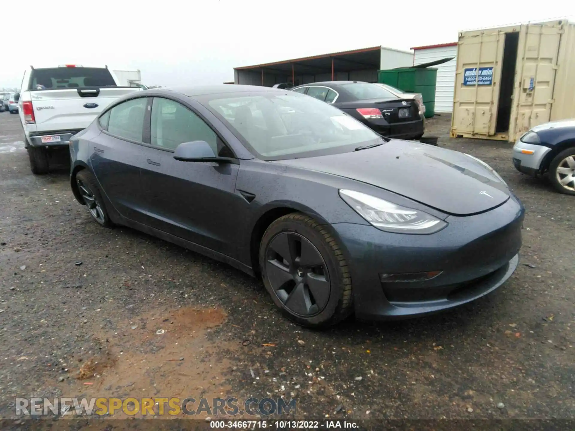1 Photograph of a damaged car 5YJ3E1EBXMF853091 TESLA MODEL 3 2021