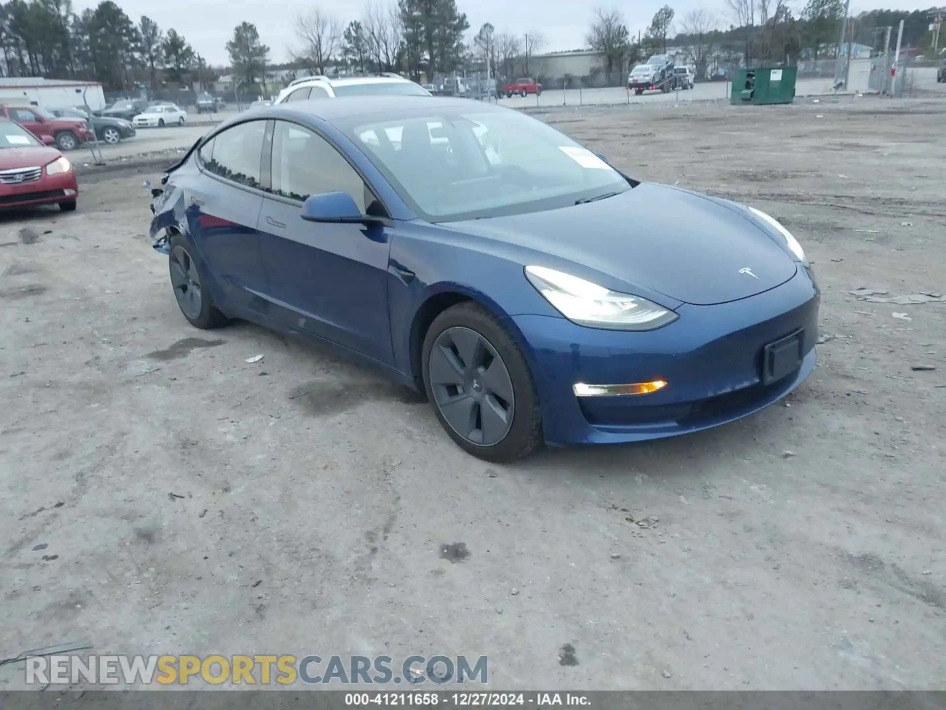 1 Photograph of a damaged car 5YJ3E1EBXMF853236 TESLA MODEL 3 2021