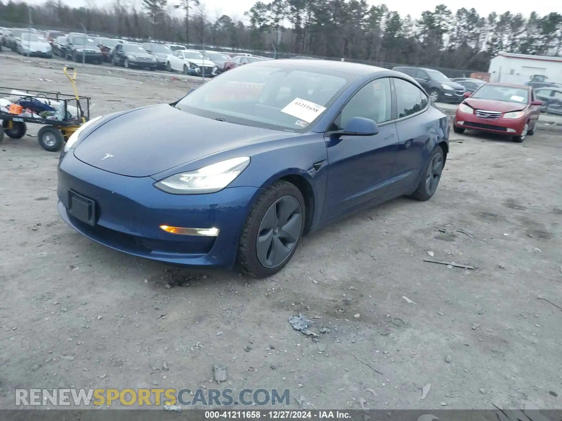2 Photograph of a damaged car 5YJ3E1EBXMF853236 TESLA MODEL 3 2021