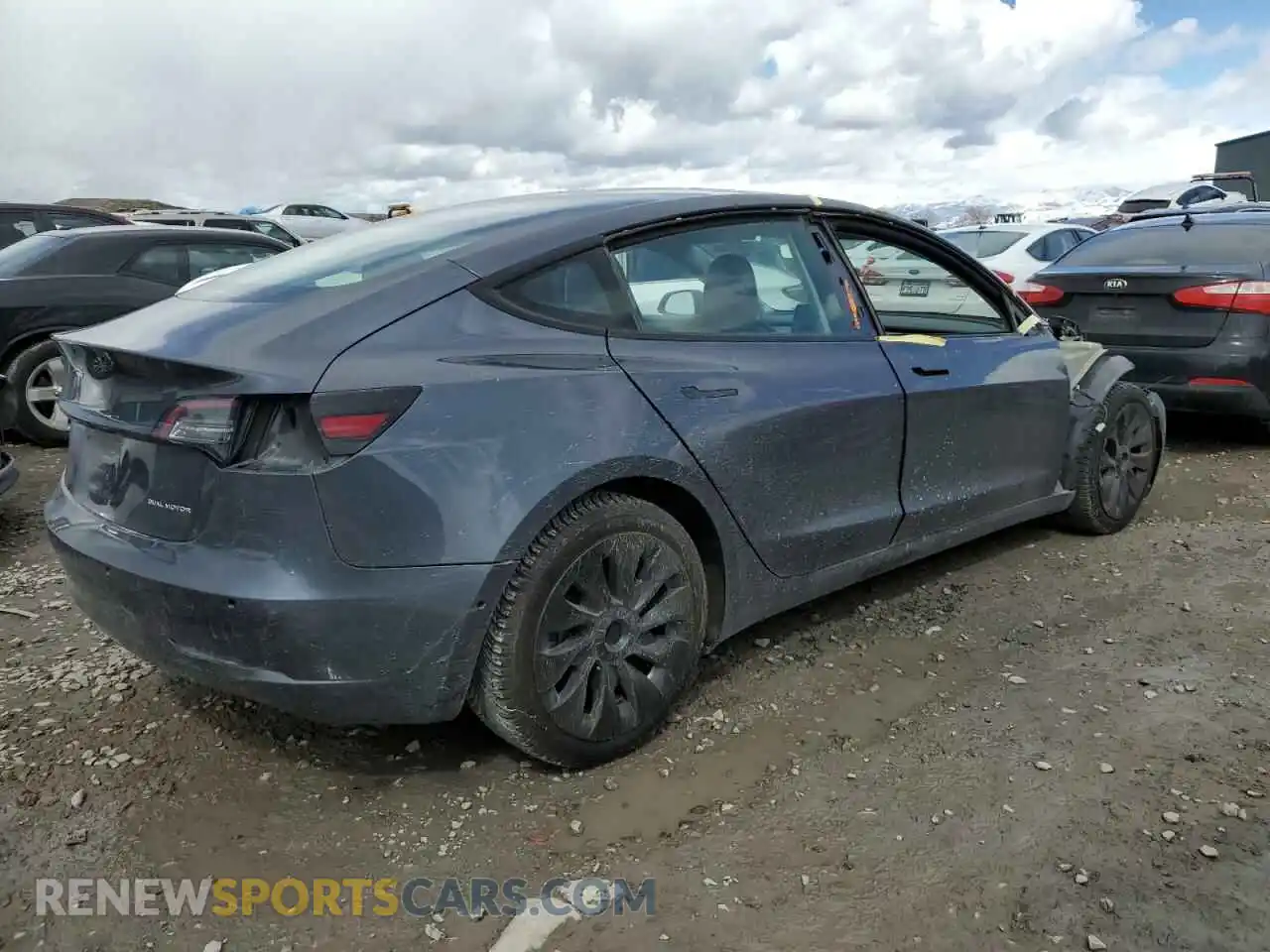 3 Фотография поврежденного автомобиля 5YJ3E1EBXMF858047 TESLA MODEL 3 2021