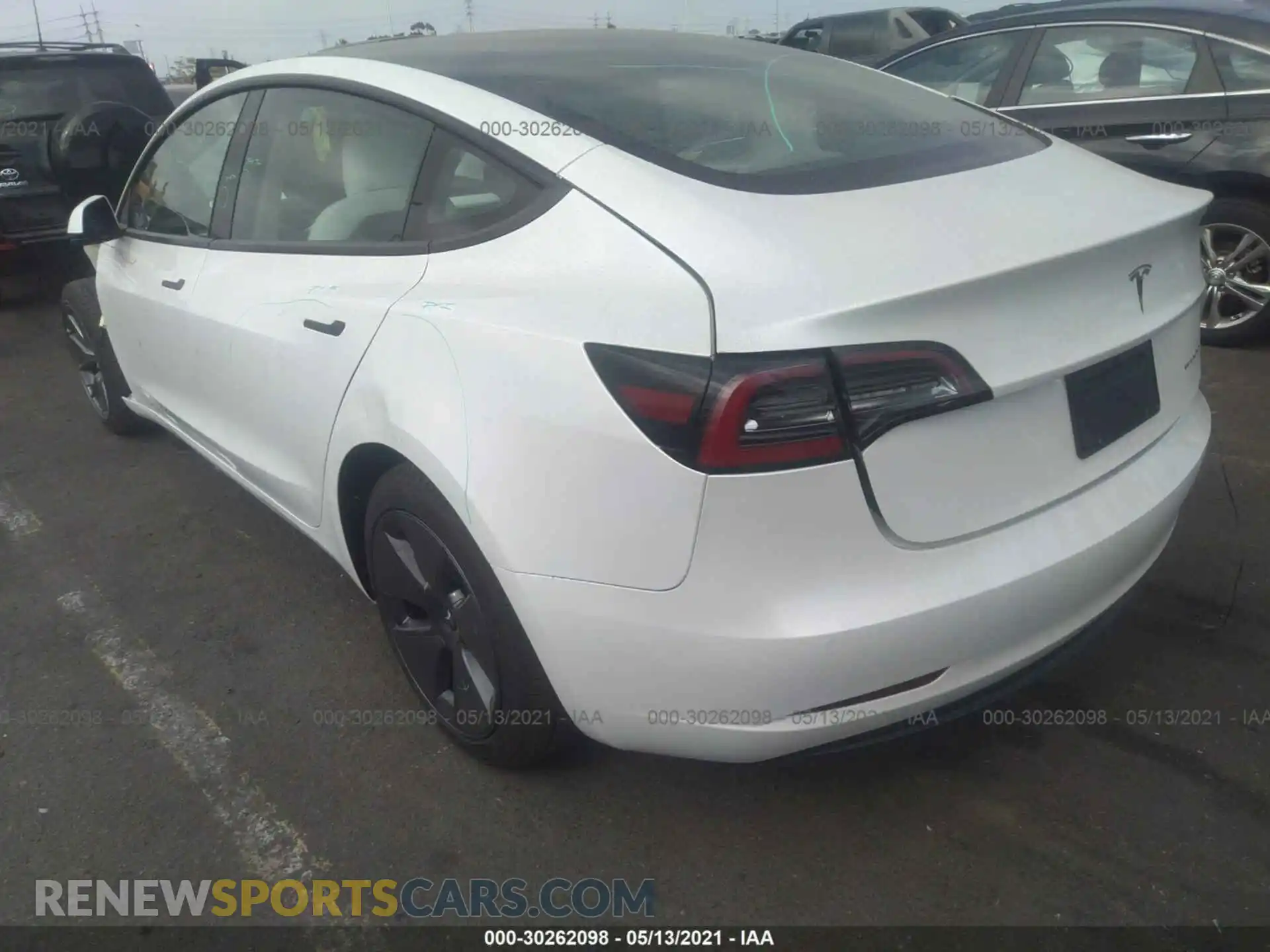 3 Photograph of a damaged car 5YJ3E1EBXMF876208 TESLA MODEL 3 2021