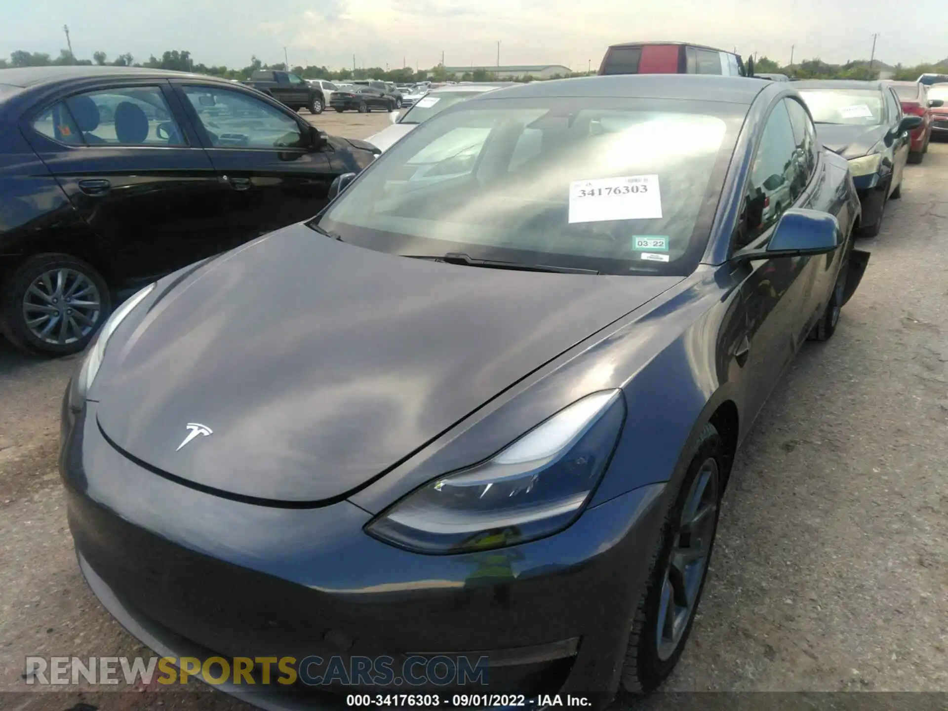 2 Photograph of a damaged car 5YJ3E1EBXMF902581 TESLA MODEL 3 2021