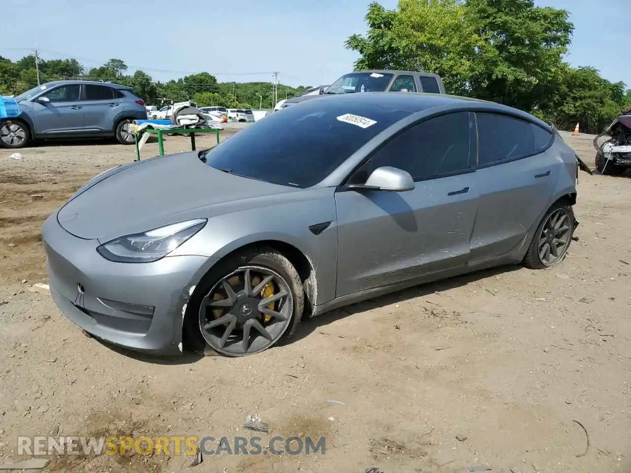1 Photograph of a damaged car 5YJ3E1EBXMF925066 TESLA MODEL 3 2021
