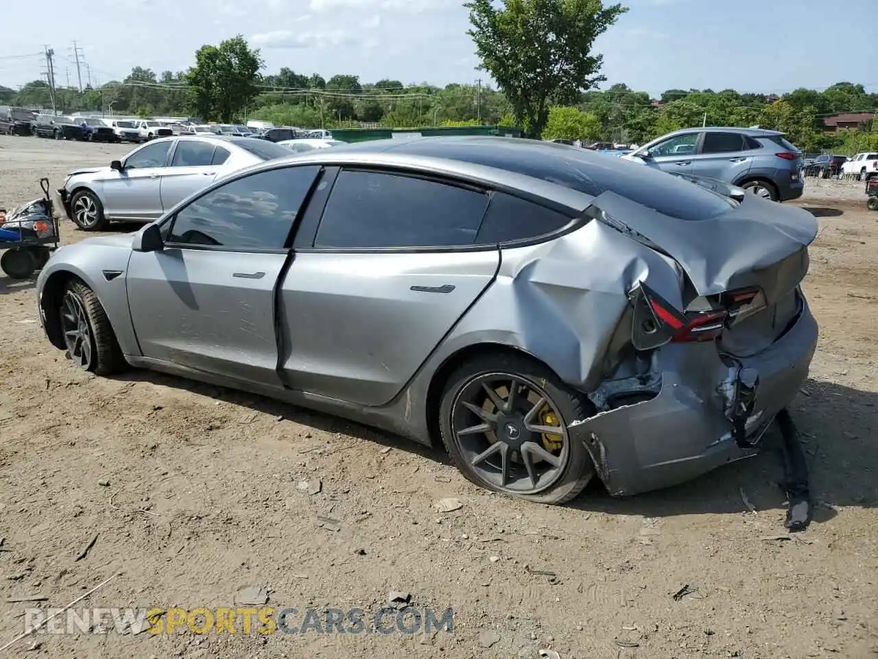 2 Photograph of a damaged car 5YJ3E1EBXMF925066 TESLA MODEL 3 2021