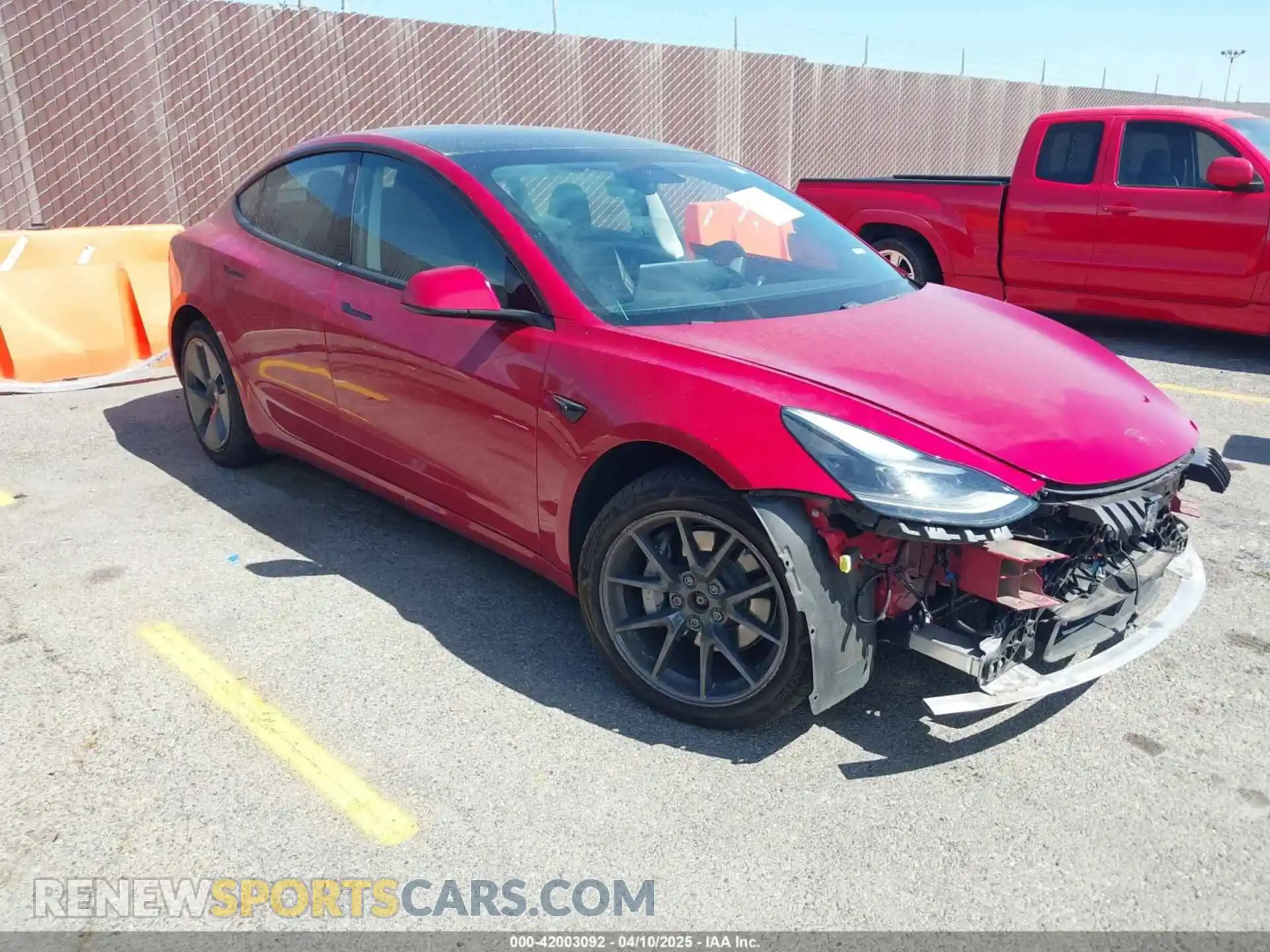 1 Photograph of a damaged car 5YJ3E1EBXMF928002 TESLA MODEL 3 2021
