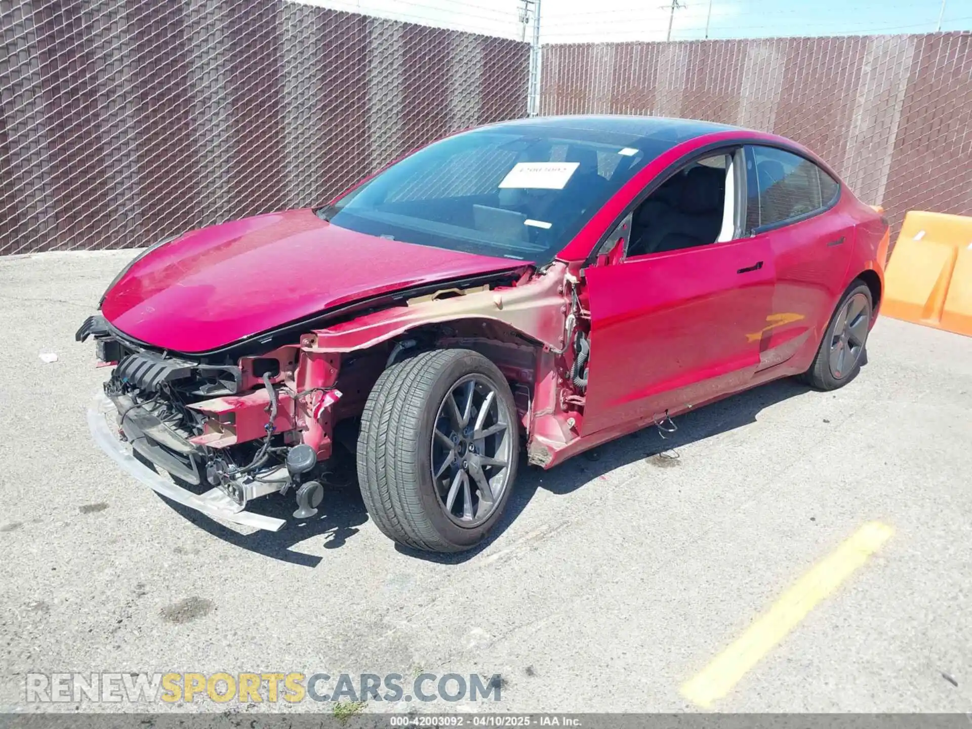 2 Photograph of a damaged car 5YJ3E1EBXMF928002 TESLA MODEL 3 2021