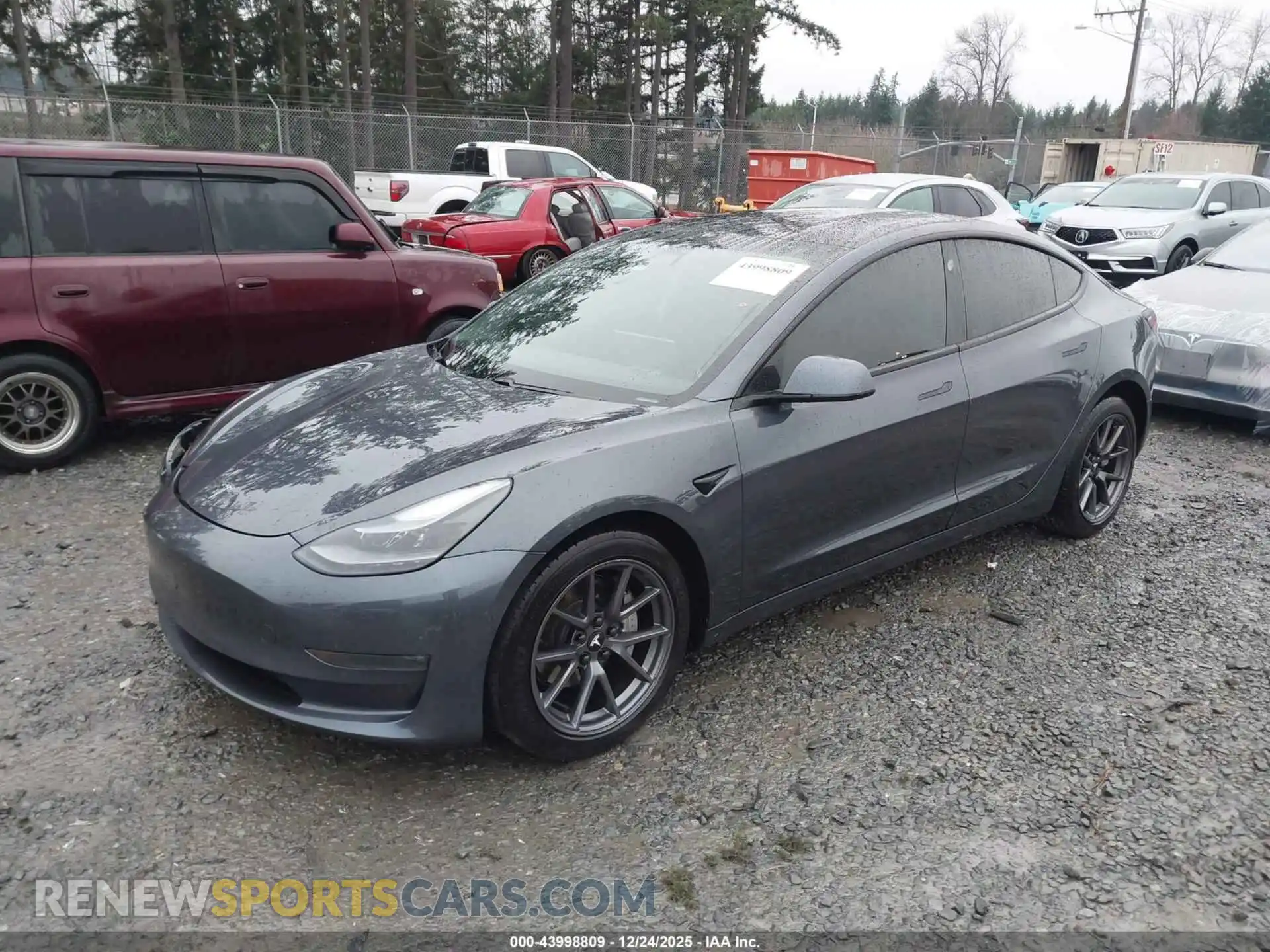 2 Photograph of a damaged car 5YJ3E1EBXMF928999 TESLA MODEL 3 2021