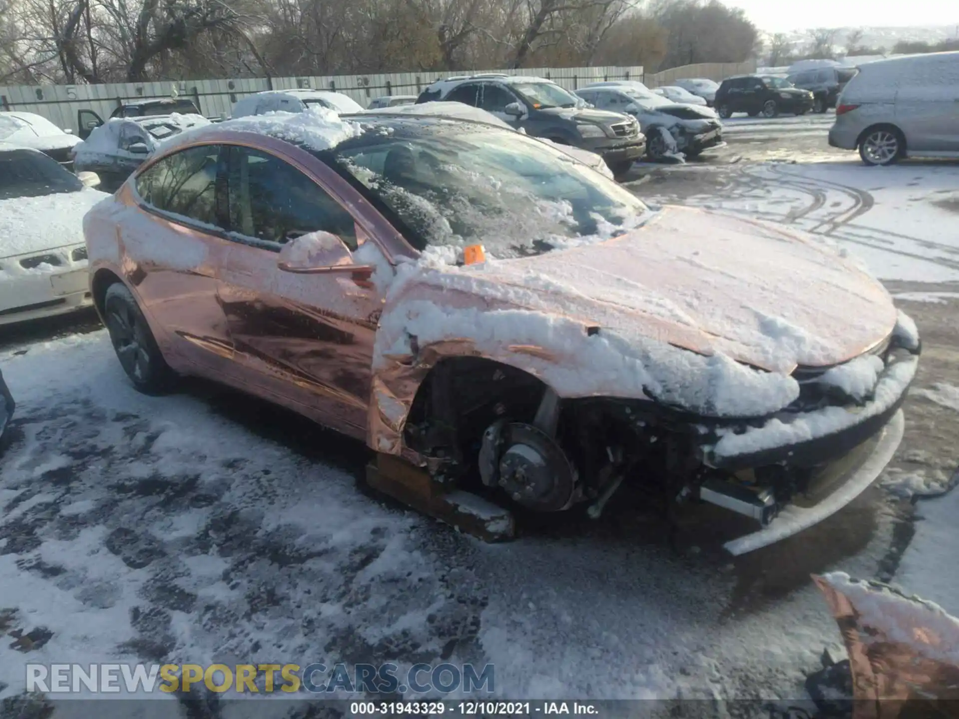 1 Photograph of a damaged car 5YJ3E1EBXMF938206 TESLA MODEL 3 2021