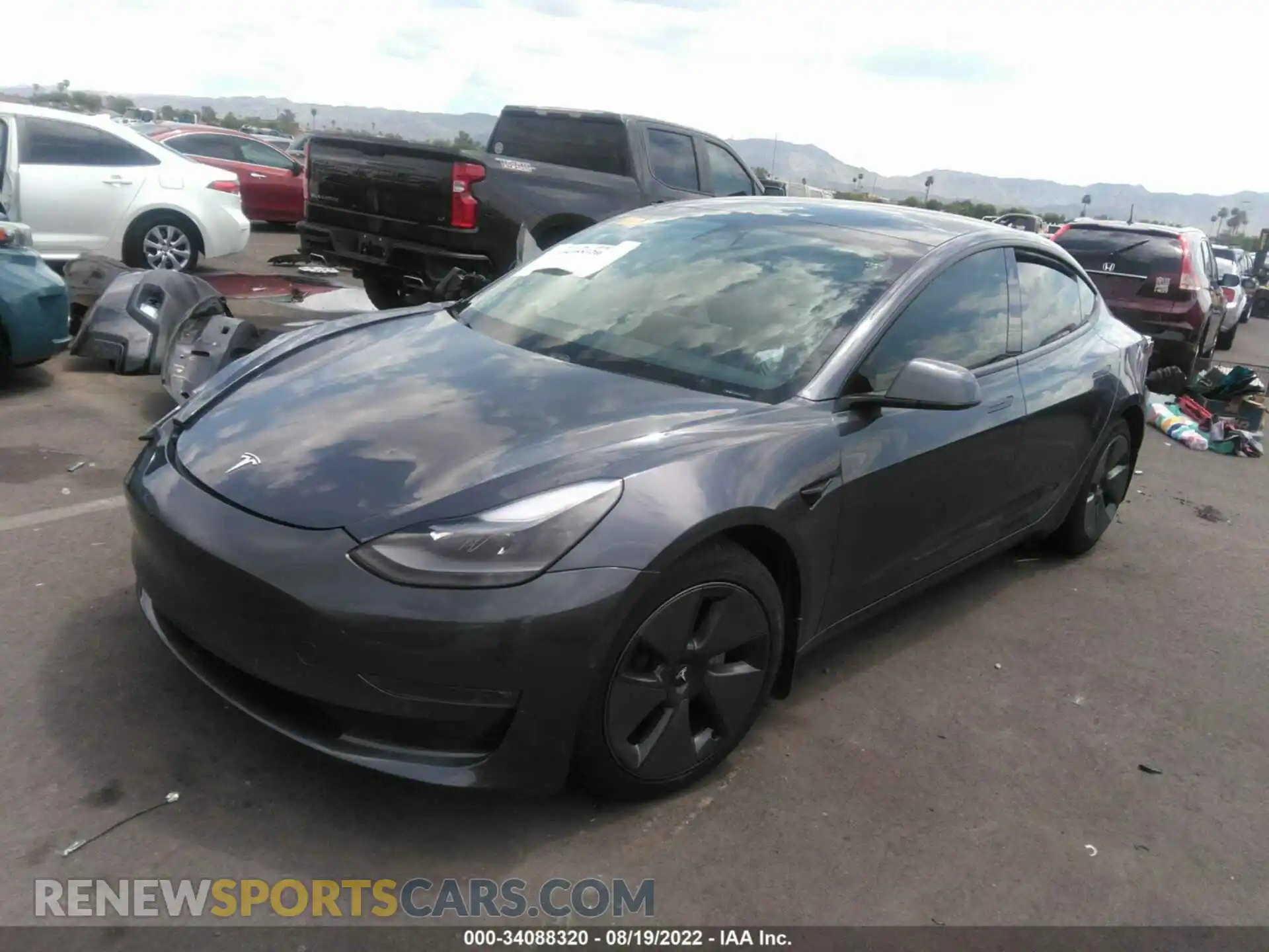 2 Photograph of a damaged car 5YJ3E1EBXMF939128 TESLA MODEL 3 2021