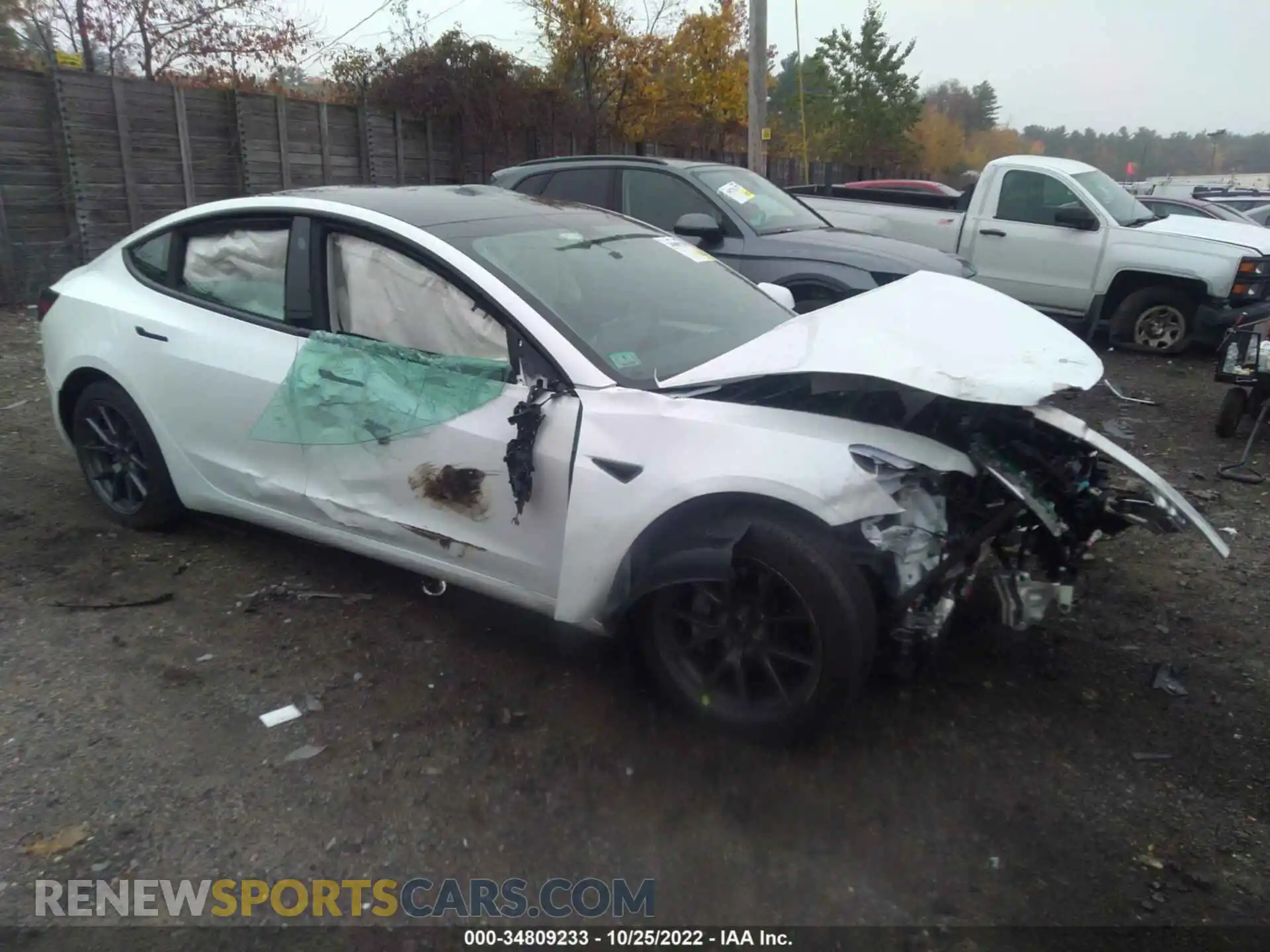 1 Photograph of a damaged car 5YJ3E1EBXMF960657 TESLA MODEL 3 2021