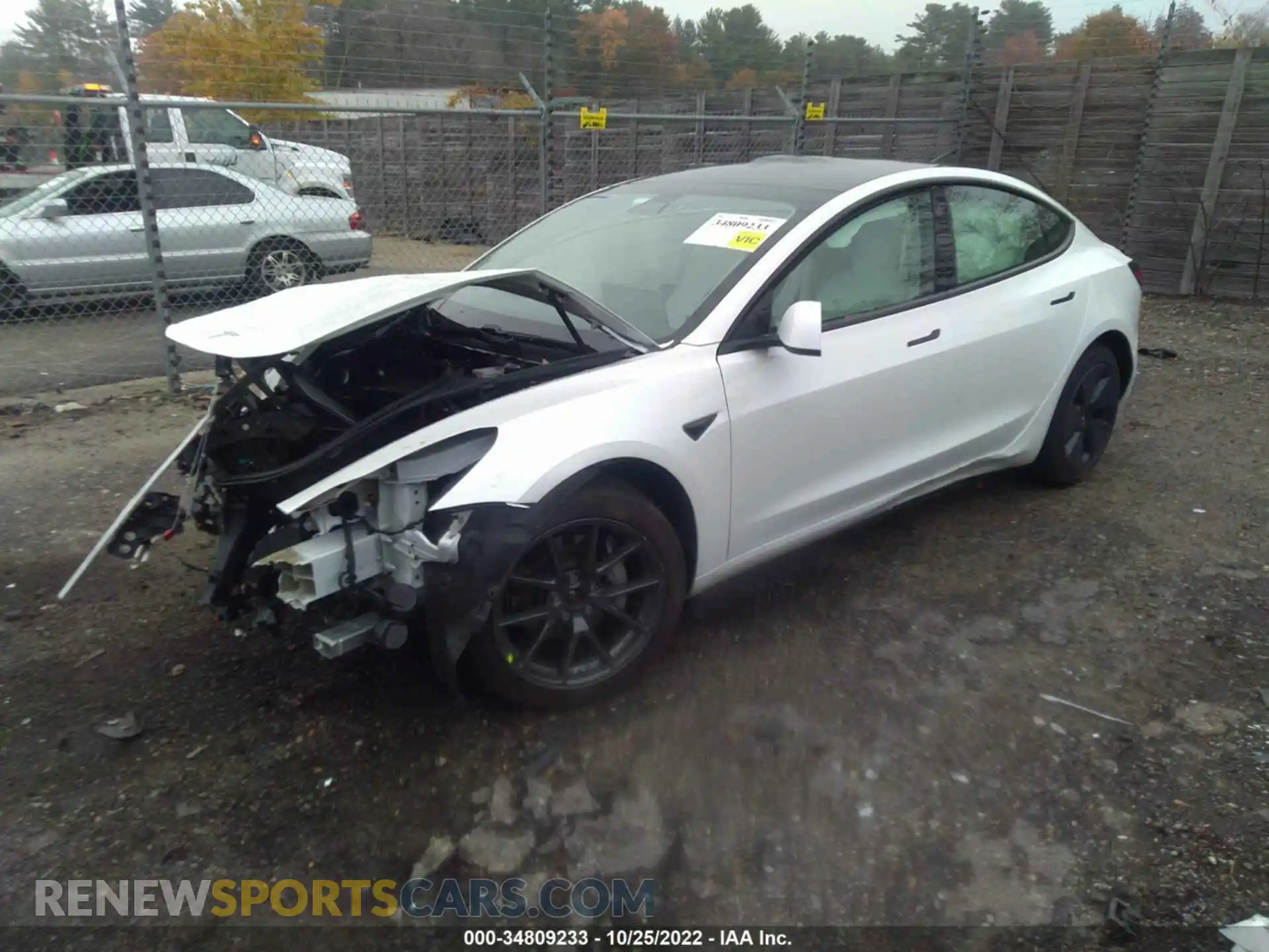 2 Photograph of a damaged car 5YJ3E1EBXMF960657 TESLA MODEL 3 2021