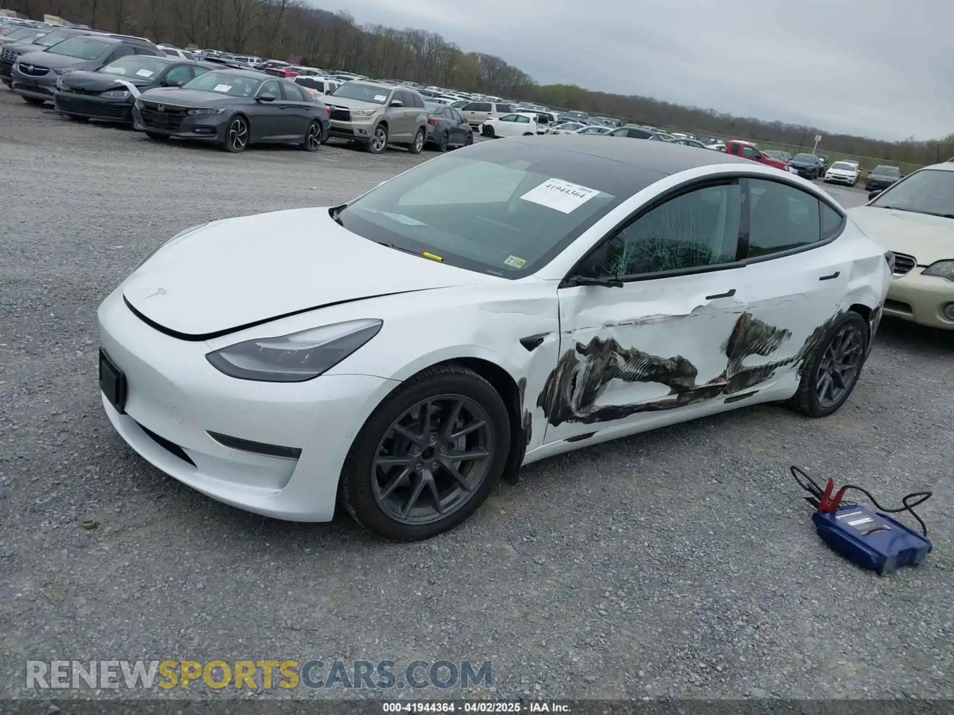 2 Photograph of a damaged car 5YJ3E1EBXMF980102 TESLA MODEL 3 2021