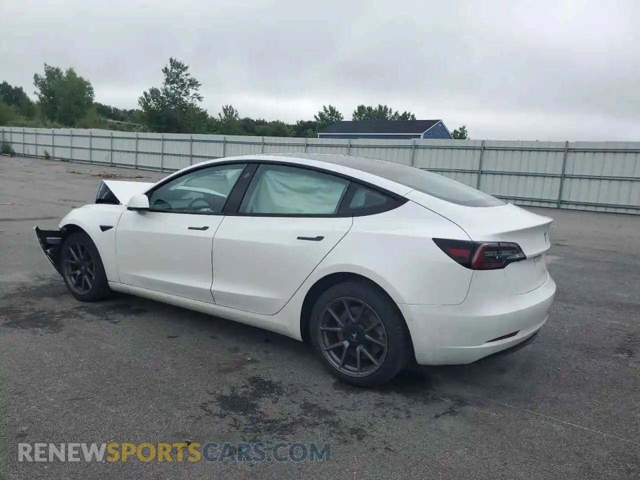 2 Photograph of a damaged car 5YJ3E1EBXMF983453 TESLA MODEL 3 2021