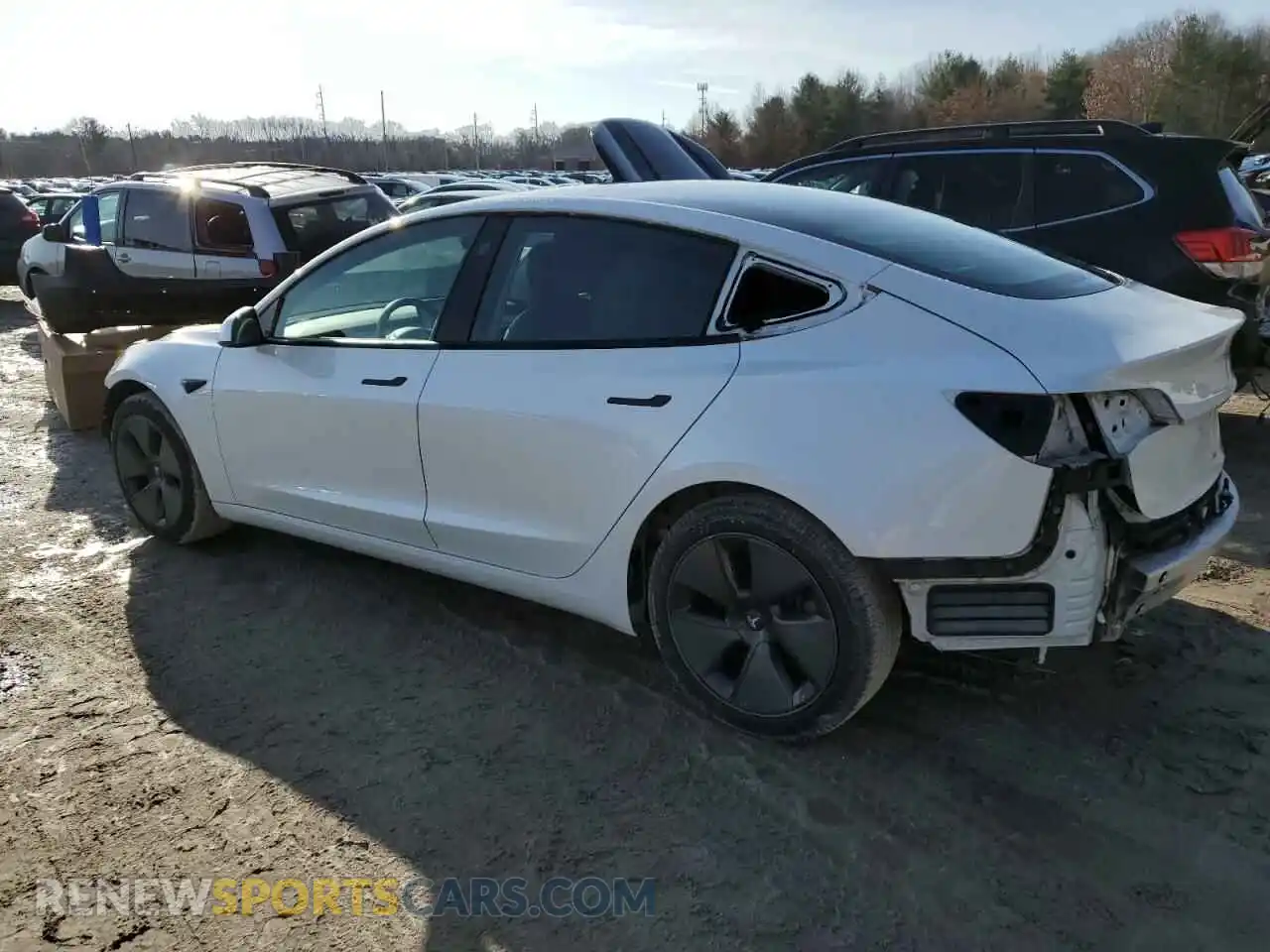 2 Photograph of a damaged car 5YJ3E1EBXMF992301 TESLA MODEL 3 2021