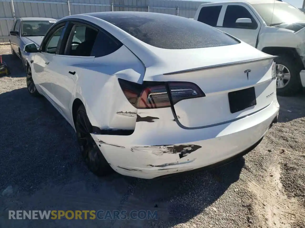 3 Photograph of a damaged car 5YJ3E1EC0MF001597 TESLA MODEL 3 2021
