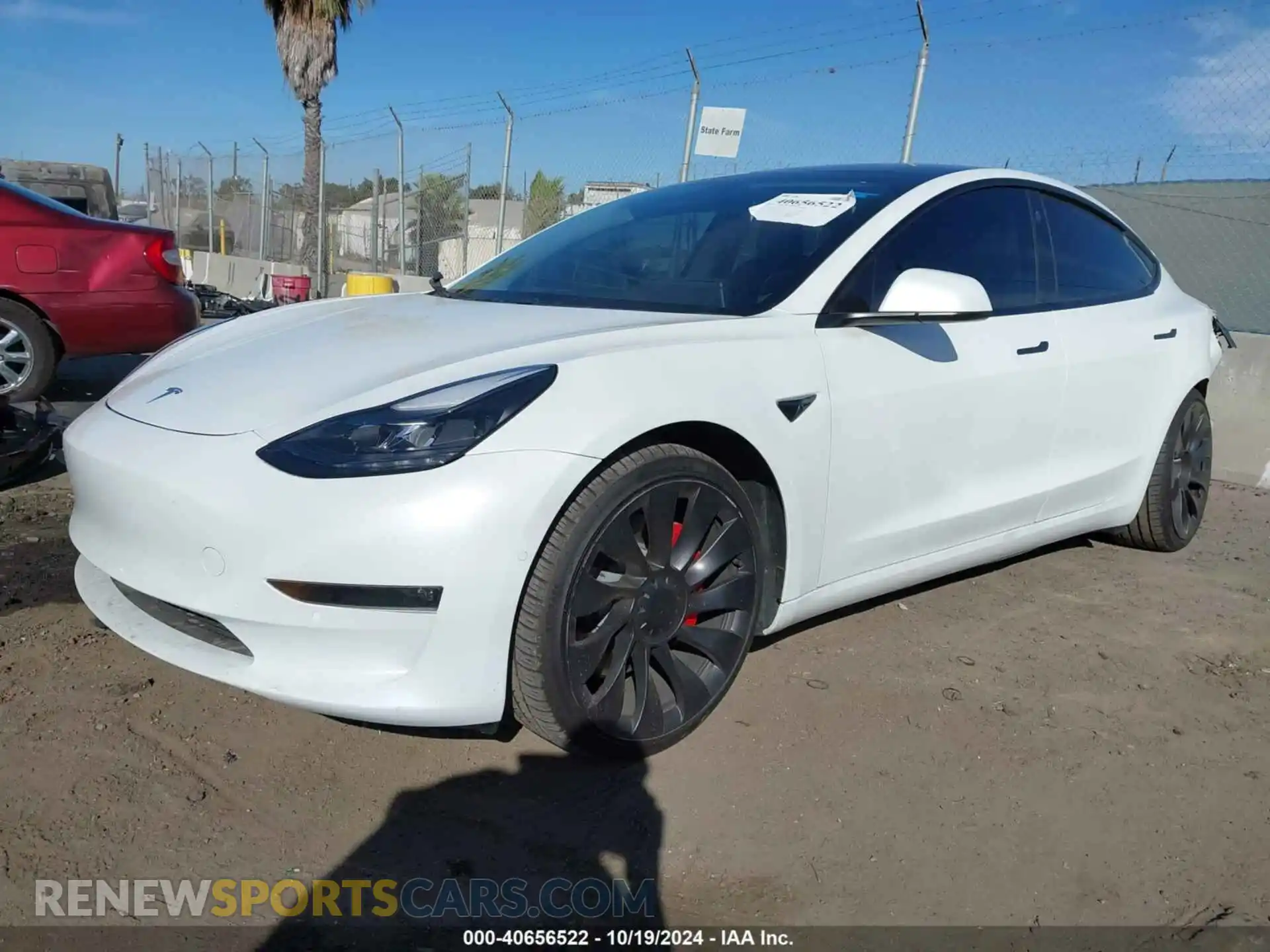 2 Photograph of a damaged car 5YJ3E1EC0MF001616 TESLA MODEL 3 2021