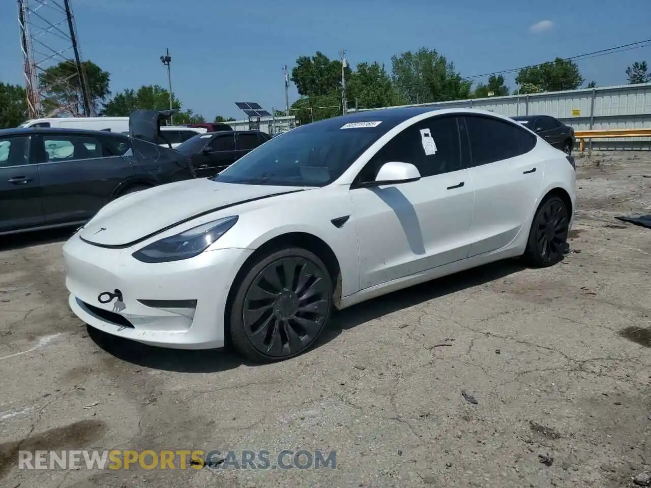 1 Photograph of a damaged car 5YJ3E1EC0MF054462 TESLA MODEL 3 2021