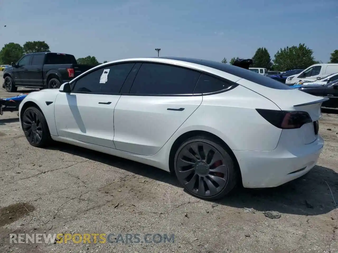 2 Photograph of a damaged car 5YJ3E1EC0MF054462 TESLA MODEL 3 2021