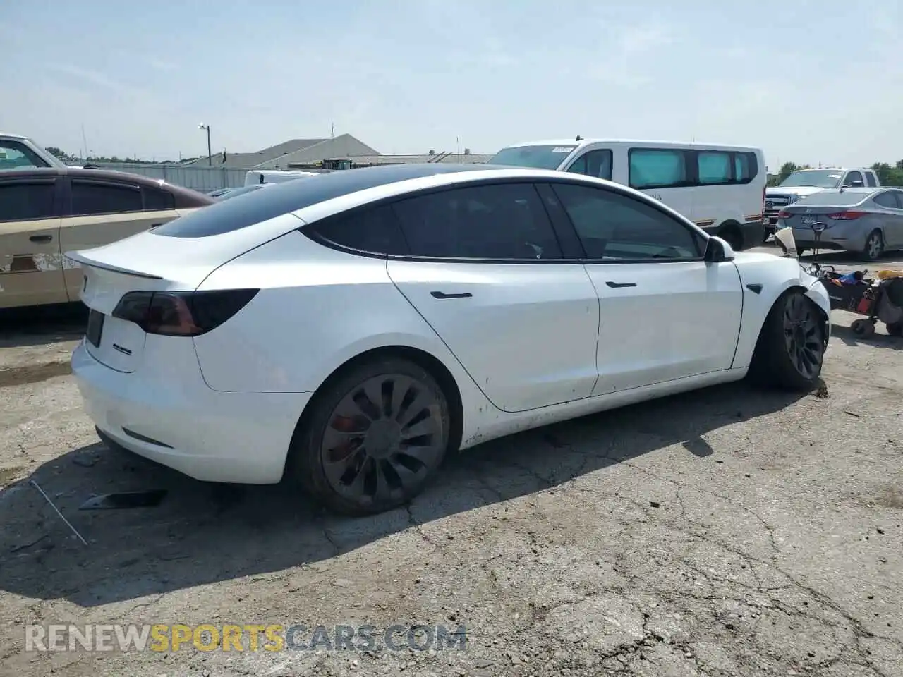 3 Photograph of a damaged car 5YJ3E1EC0MF054462 TESLA MODEL 3 2021