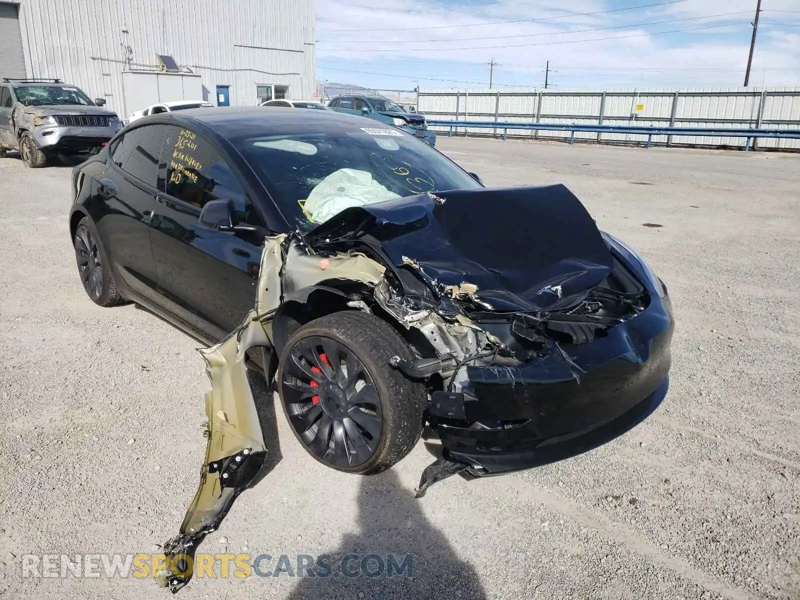 1 Photograph of a damaged car 5YJ3E1EC0MF055451 TESLA MODEL 3 2021