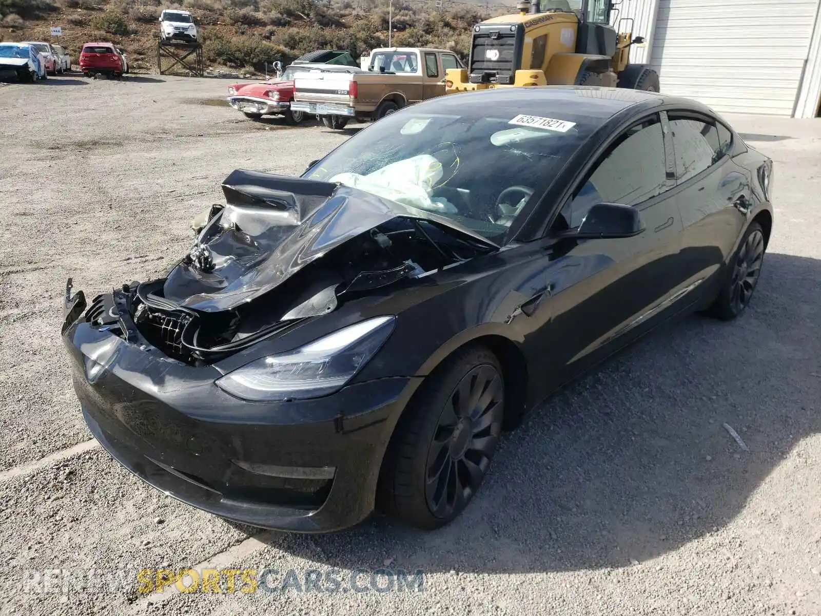 2 Photograph of a damaged car 5YJ3E1EC0MF055451 TESLA MODEL 3 2021