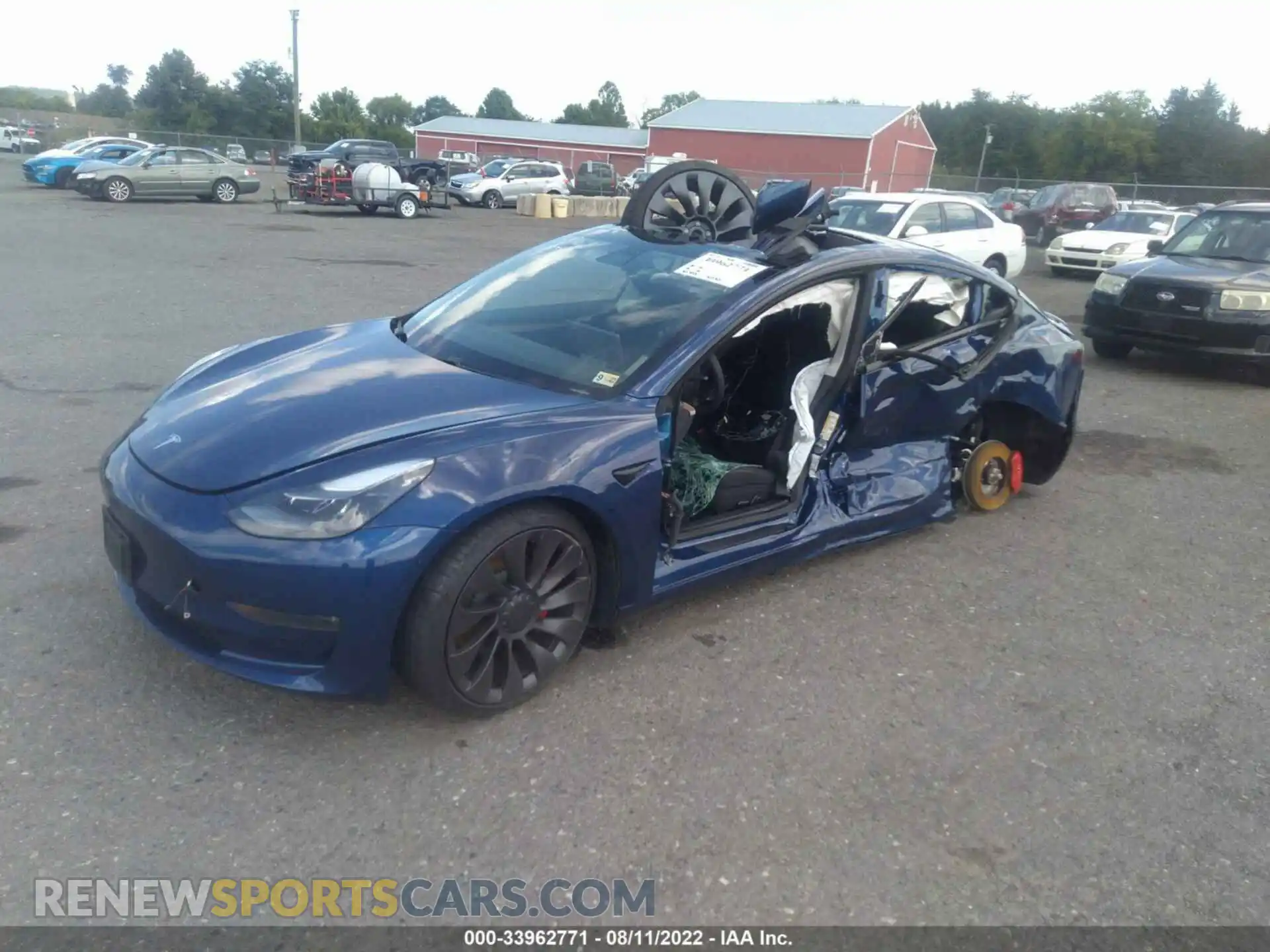 2 Photograph of a damaged car 5YJ3E1EC0MF056132 TESLA MODEL 3 2021