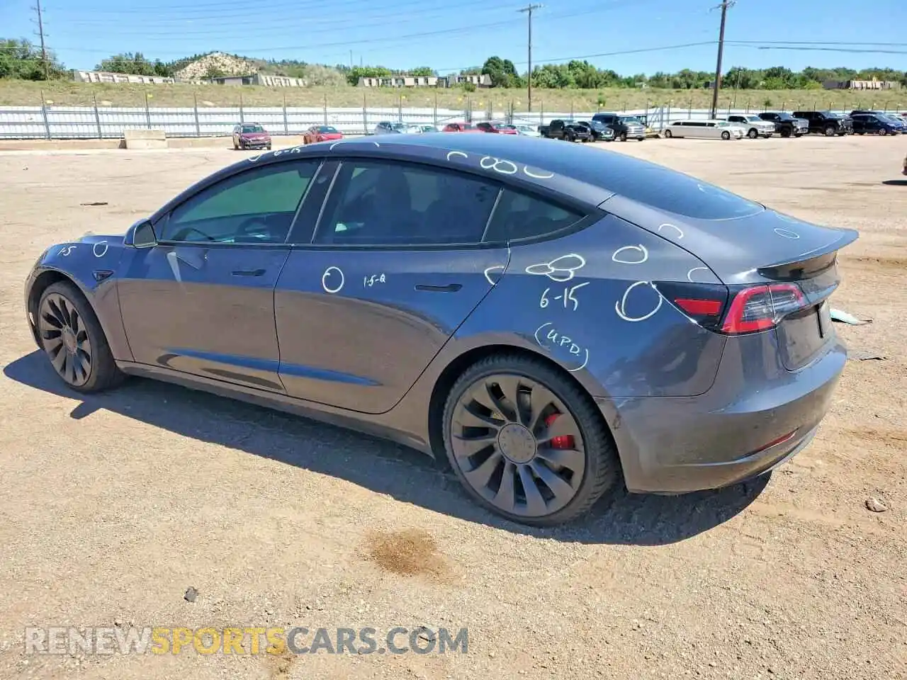 2 Photograph of a damaged car 5YJ3E1EC0MF061170 TESLA MODEL 3 2021