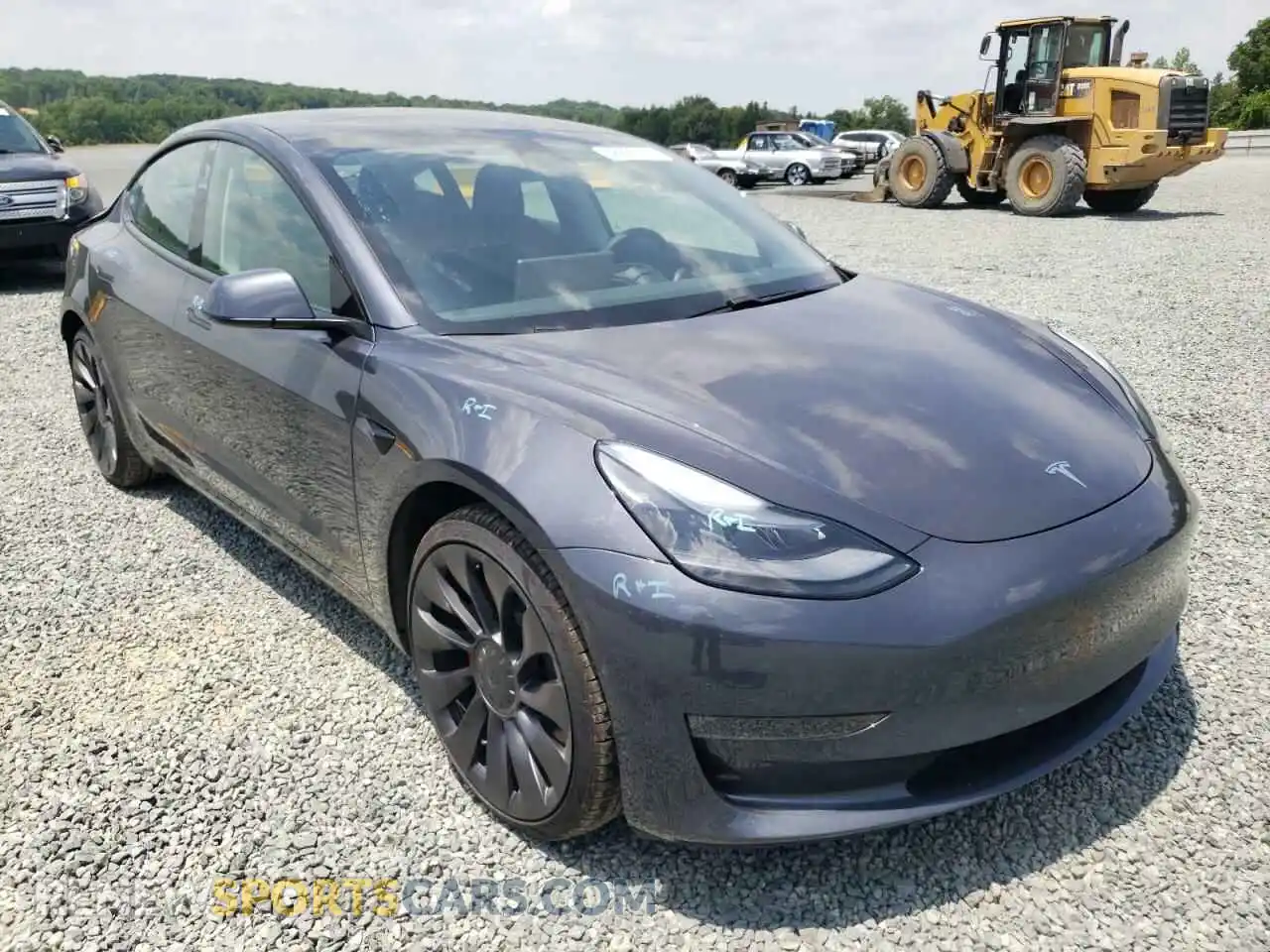 1 Photograph of a damaged car 5YJ3E1EC0MF061878 TESLA MODEL 3 2021