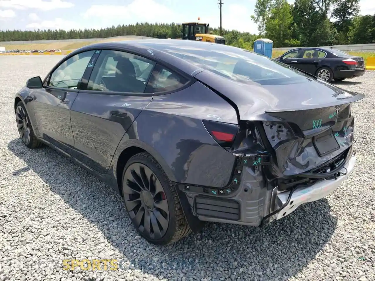 3 Photograph of a damaged car 5YJ3E1EC0MF061878 TESLA MODEL 3 2021