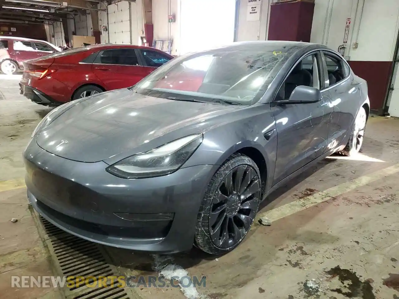 1 Photograph of a damaged car 5YJ3E1EC0MF088806 TESLA MODEL 3 2021