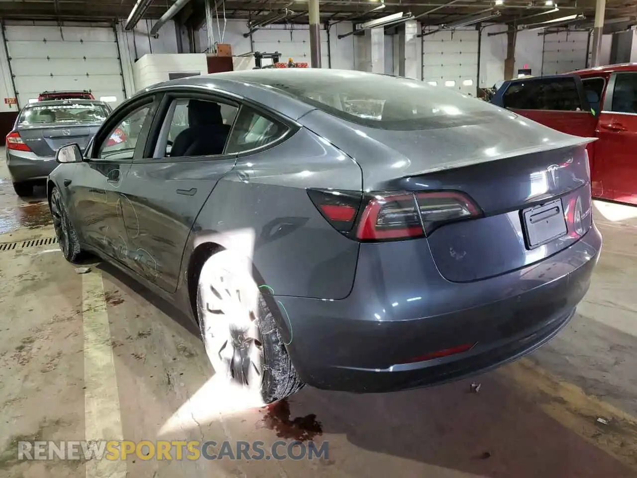 2 Photograph of a damaged car 5YJ3E1EC0MF088806 TESLA MODEL 3 2021