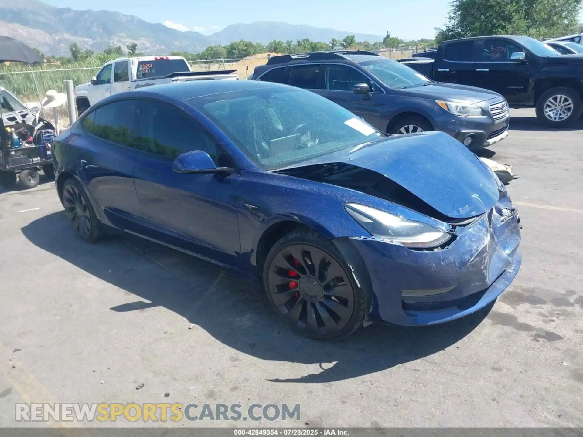 1 Photograph of a damaged car 5YJ3E1EC0MF925358 TESLA MODEL 3 2021