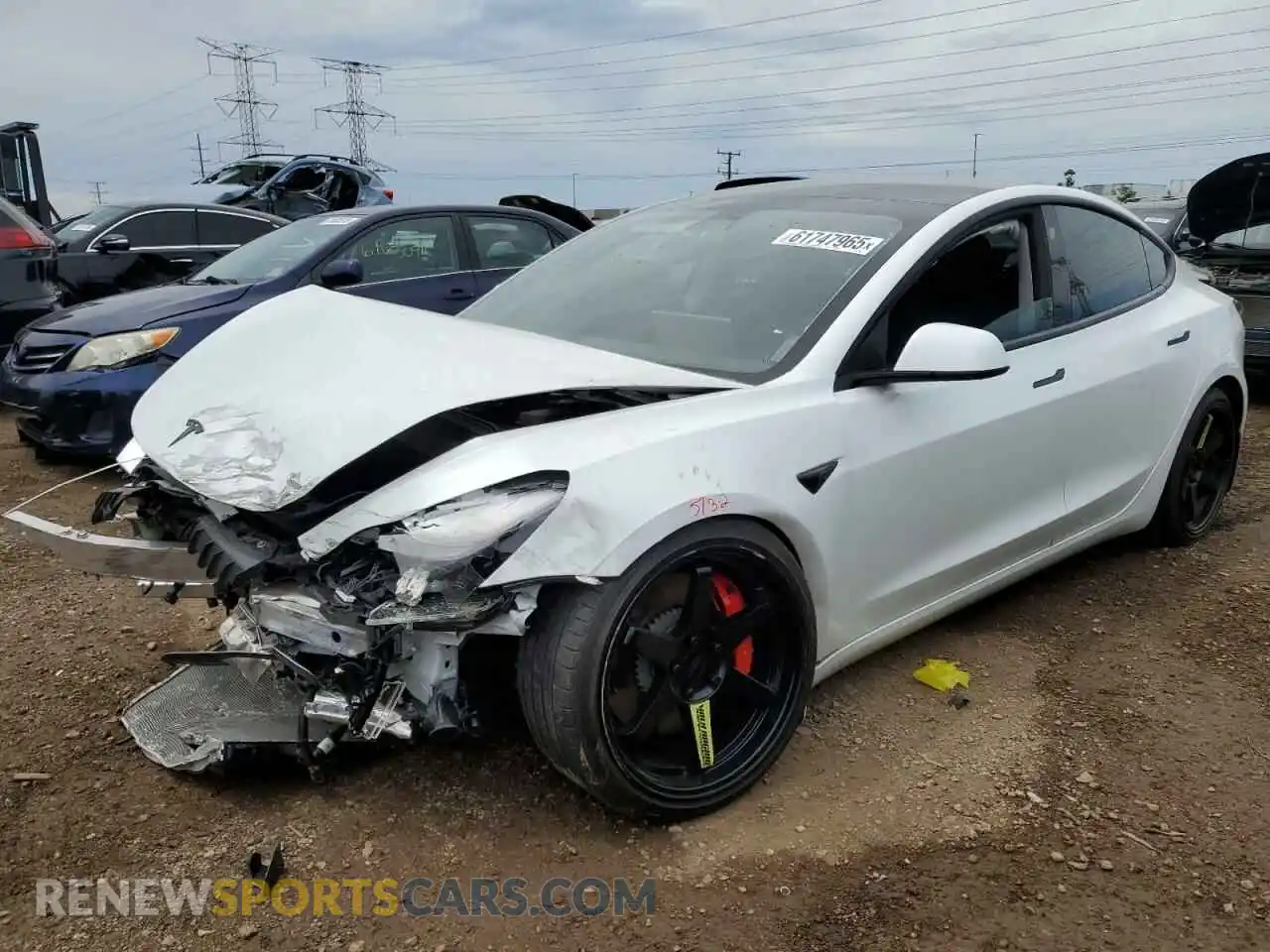 1 Photograph of a damaged car 5YJ3E1EC0MF926087 TESLA MODEL 3 2021