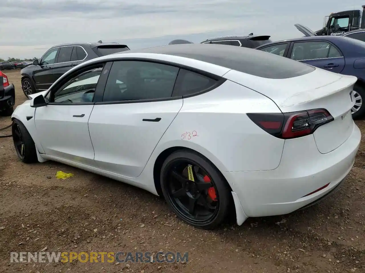 2 Photograph of a damaged car 5YJ3E1EC0MF926087 TESLA MODEL 3 2021