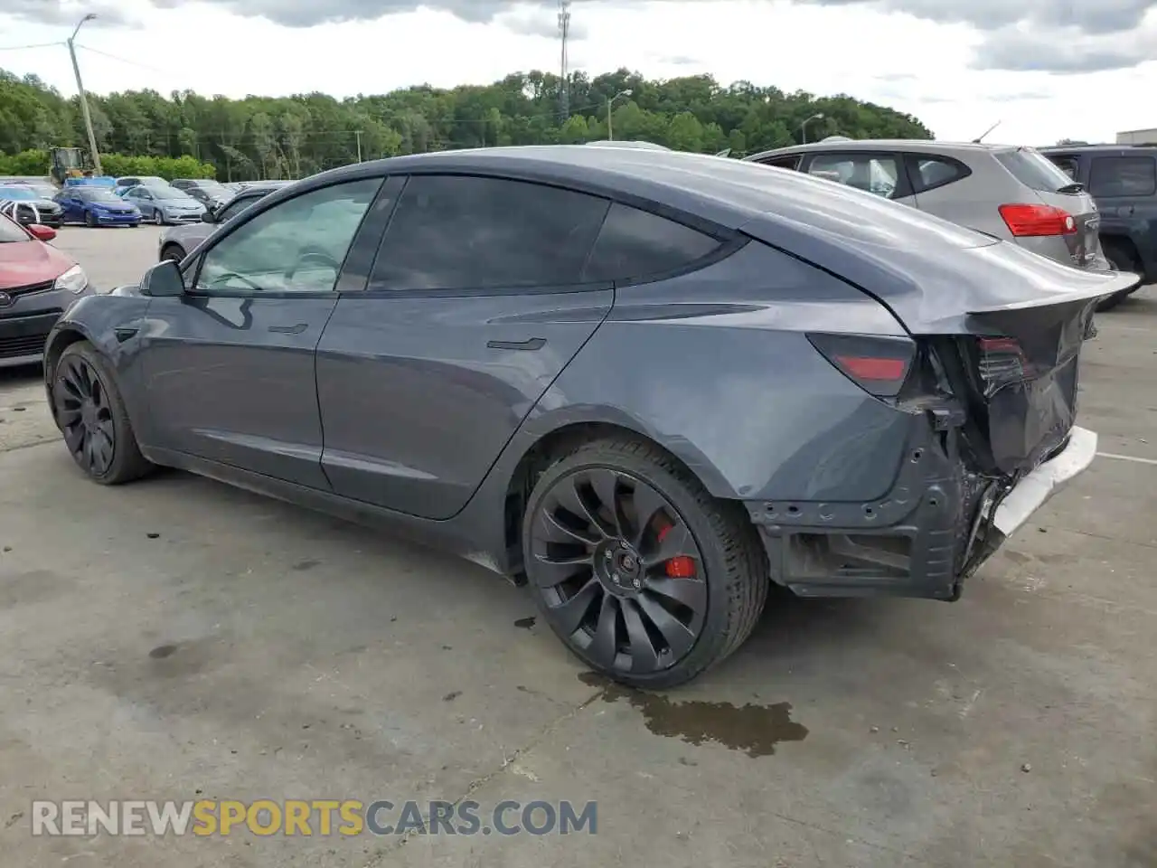2 Photograph of a damaged car 5YJ3E1EC0MF995698 TESLA MODEL 3 2021