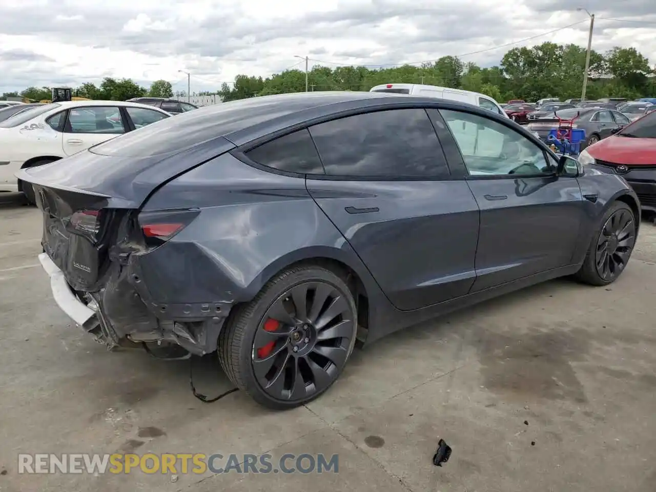 3 Photograph of a damaged car 5YJ3E1EC0MF995698 TESLA MODEL 3 2021