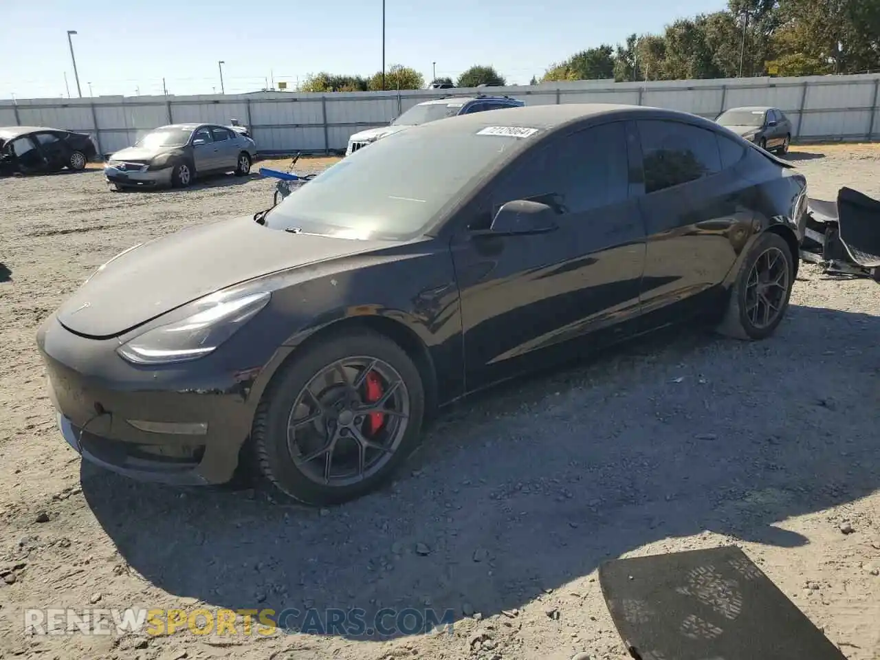 1 Photograph of a damaged car 5YJ3E1EC1MF005769 TESLA MODEL 3 2021