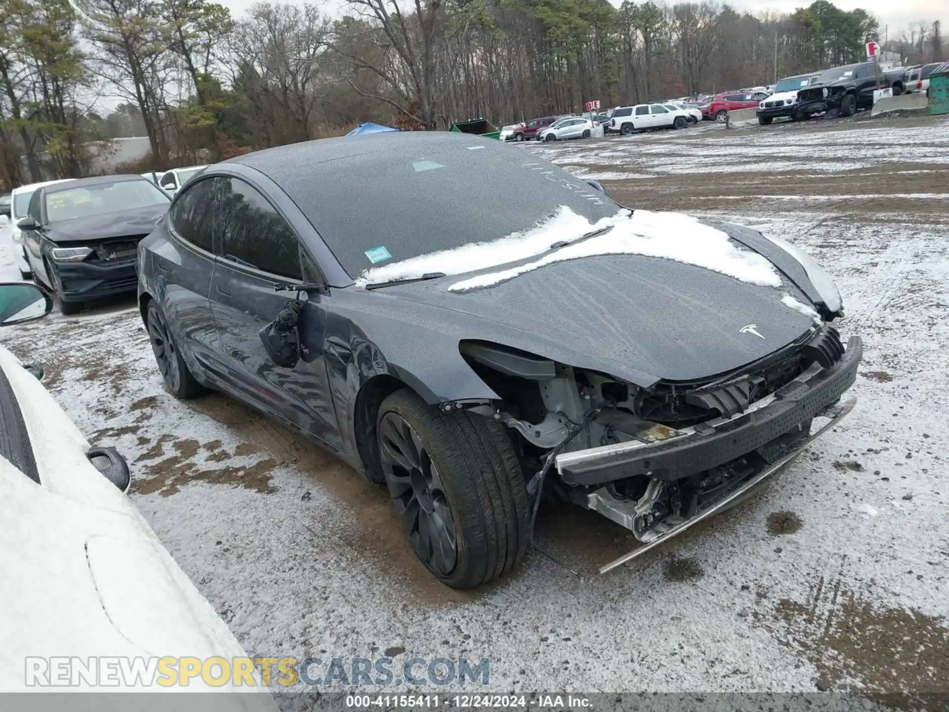 1 Фотография поврежденного автомобиля 5YJ3E1EC1MF063414 TESLA MODEL 3 2021